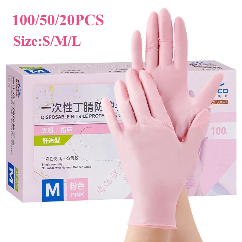 20/50/100 قطعة قفازات النتريل  - مراجعة Medical Gloves وسعره