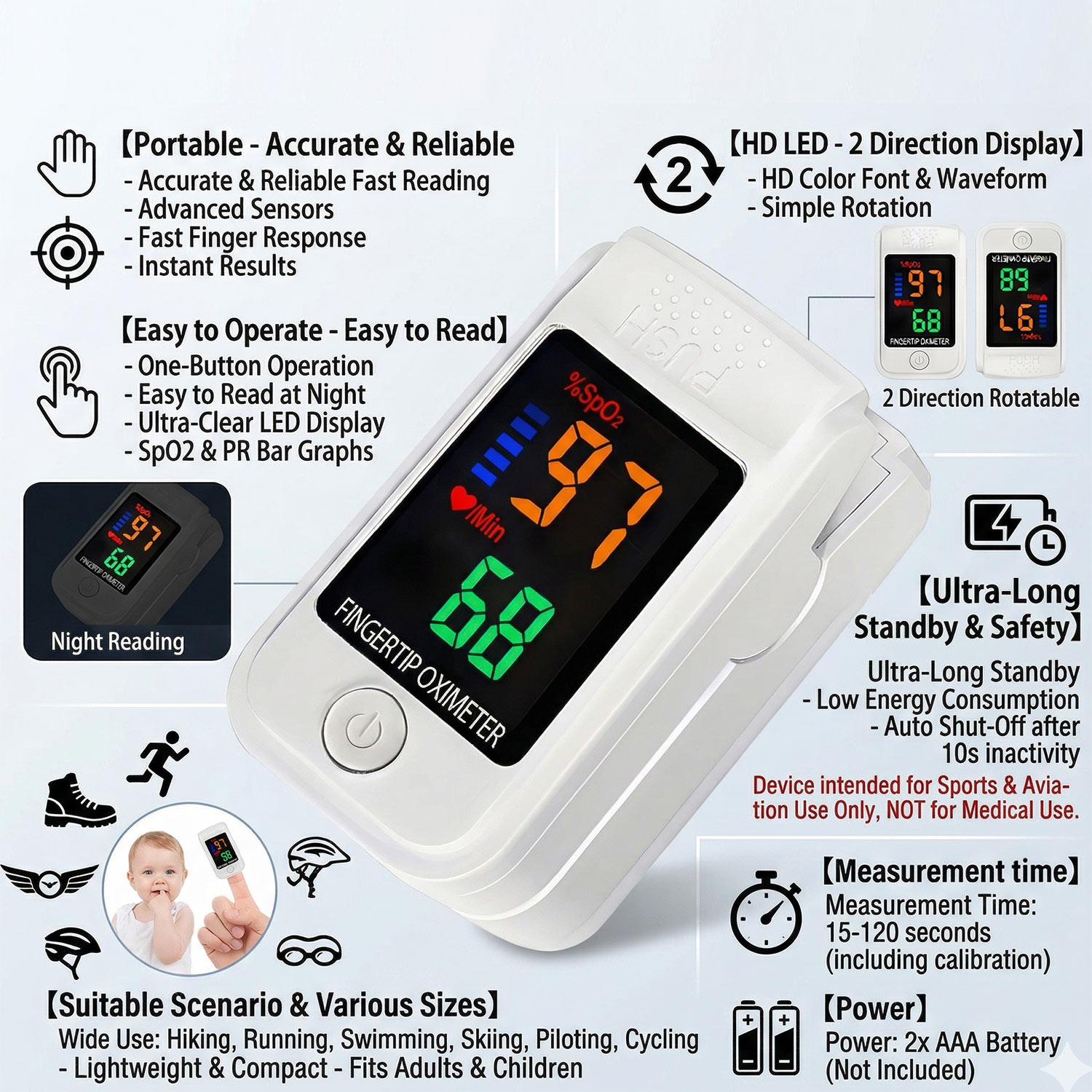 جهاز قياس الحرارة بالأشعة تحت  - مراجعة Pulse Oximeter وسعره